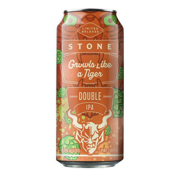 Stone Growls Like a Tiger Double IPA 16oz 4pk Cans