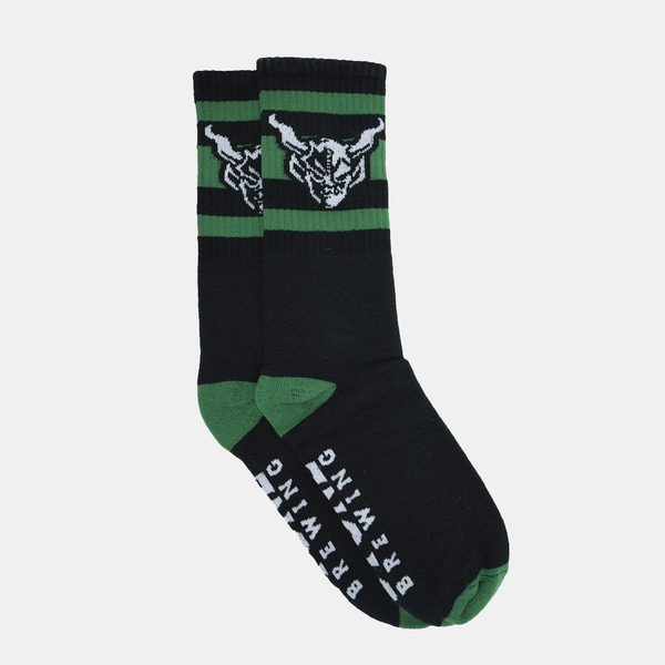 Stone Essential Stacked Logo Crew Socks