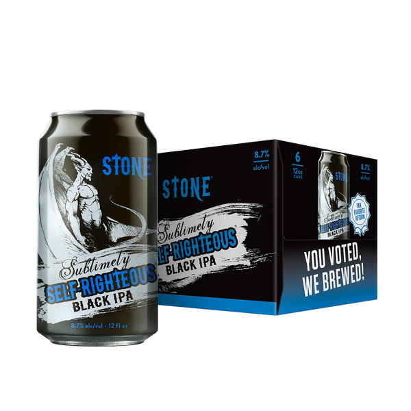 Stone Sublimely Self-Righteous Black IPA 12oz 6pk Cans