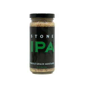 Great mustard starts and ends with great beer. Our whole grain Stone IPA mustard carries through the bold taste you won't get with one of those wimpy, yellow and watery squeeze bottle types. There's no going back.